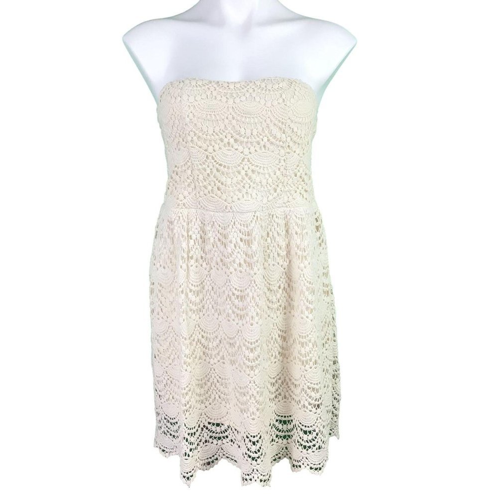 Wet Seal Crochet Strapless Dress Size Small